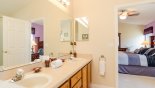 Villa rentals in Orlando, check out the Master 1 ensuite bathroom viewed towards bedroom