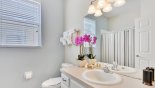 The first floor bathroom has a tub / shower combo - www.iwantavilla.com is your first choice of Villa rentals in Orlando direct with owner