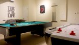 Villa rentals near Disney direct with owner, check out the Games room with pool table, air hockey, table foosball, darts, putting green & air conditioning
