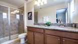 Villa rentals in Orlando, check out the Master 2 ensuite with large walk-in shower & his & hers sinks