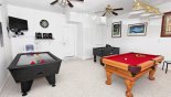 Games room with pool table, air hockey, table foosball, LCD TV/DVD & CD stereo from Highlands Reserve rental Villa direct from owner