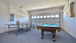 Games room featuring a pool table and table tennis from Highlands Reserve rental Villa direct from owner