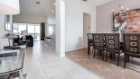 View as you enter the villa with dining area to right - hallway leads to family room from Emerald + 5 Villa for rent in Orlando