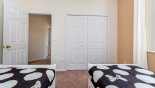 Bedroom #3 with built-in wardrobes - www.iwantavilla.com is the best in Orlando vacation Villa rentals