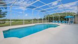 Villa rentals near Disney direct with owner, check out the Large south-west facing extended pool deck with golf course views
