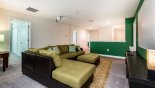 Loft area with ample comfortable seating - www.iwantavilla.com is the best in Orlando vacation Villa rentals