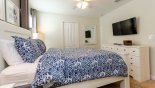 Villa rentals near Disney direct with owner, check out the Bedroom #4 with wall mounted LCD cable TV