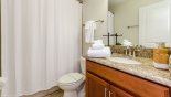 Orlando Villa for rent direct from owner, check out the Shared family bathroom #4 with bath & shower over