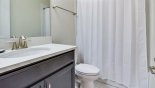 Villa rentals in Orlando, check out the Family bathroom #3 with bath & shower over