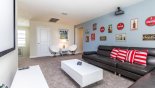 Villa rentals near Disney direct with owner, check out the Loft entertainment area with large projection TV / screen & surround sound
