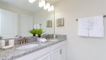 Bathroom #2 with walk-in shower, double sink and WC from Beach Palm 2 Townhouse for rent in Orlando