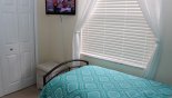 Orlando Villa for rent direct from owner, check out the Bedroom #5 with wall mounted LCD cable TV