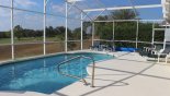 Villa rentals near Disney direct with owner, check out the Large SW facing pool with golf course views - 5 sun loungers for your comfort