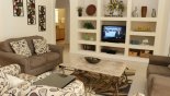 Family room with large LCD cable TV from Emerald + 6 Villa for rent in Orlando