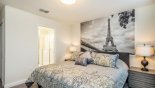 Bedroom #6 viewed towards shared Jack & Jill bathroom with this Orlando Villa for rent direct from owner