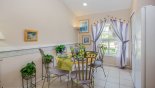 Villa rentals near Disney direct with owner, check out the Breakfast nook with views onto front gardens