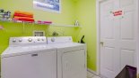 Orlando Villa for rent direct from owner, check out the Laundry room with washer, dryer, iron & ironing board