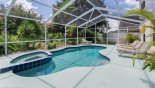 View of pool & spa - note fencing to both sides ensures maximum privacy - www.iwantavilla.com is the best in Orlando vacation Villa rentals