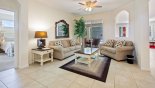 Villa rentals in Orlando, check out the View of living room from entrance foyer