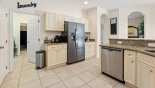 Spacious rental Ridgewood Lakes Villa in Orlando complete with stunning Master bedroom ensuite bathroom with bath, walk-in shower & his & her sinks