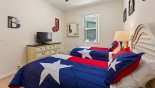 Bedroom #3  Mini Mousr Themed Bedroom with twin sized beds LCD Roku TV with this Orlando Villa for rent direct from owner