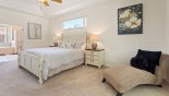 Villa rentals in Orlando, check out the Master #1 bedroom viewed towards ensuite bathroom