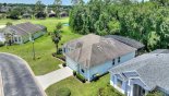 Spacious rental Ridgewood Lakes Villa in Orlando complete with stunning Aerial view showing lake & conservation woodland