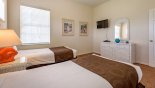 Bedroom 3 with wall mounted LCD cable TV from Bahama Bay Resort rental Condo direct from owner