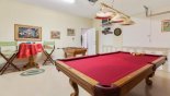 Games room with pool table, table foosball & darts from The Shire at West Haven rental Villa direct from owner