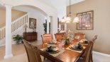 Villa rentals near Disney direct with owner, check out the Dining area adjacent to living room with dining table & 6 chairs