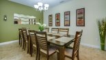 Dining room with large table & 10 chairs - www.iwantavilla.com is your first choice of Villa rentals in Orlando direct with owner