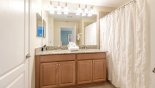 Villa rentals in Orlando, check out the Master bedroom ensuite bathroom with bath & shower over