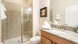 Ground floor bathroom #3 with walk-in shower - www.iwantavilla.com is the best in Orlando vacation Villa rentals