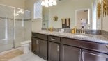 Orlando Villa for rent direct from owner, check out the Master Bathroom 1 with his & hers sinks, WC & double walk in shower