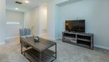 Spacious rental Solara Resort Villa in Orlando complete with stunning Entertainment loft with large LCD cable TV