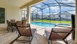 Cancun 1 Villa rental near Disney with Lanai seating area overlooking pool deck