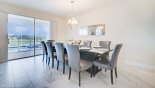 Dining room with incredible views over the pool deck with this Orlando Villa for rent direct from owner