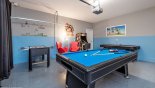 Plenty of fun to be had in games room with table Foosball and a pool table - www.iwantavilla.com is your first choice of Villa rentals in Orlando direct with owner
