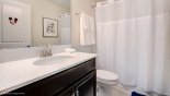 Maui 8 Villa rental near Disney with Family Bathroom 3 with single sink, WC & shower over bath