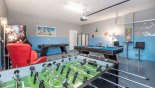 Villa rentals near Disney direct with owner, check out the Additional bar stool seating by the pool table for your comfort