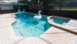 View of south facing pool & spa - www.iwantavilla.com is the best in Orlando vacation Villa rentals