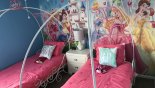 Spacious rental Windsor Hills Resort Villa in Orlando complete with stunning Bedroom #4 with Disney Princess carriage style twin beds