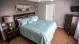 Bedroom #6 with large wall mounted LCD cable TV from Brentwood 9 Villa for rent in Orlando