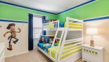 Bedroom #3 with bunk beds (twin over full-size) & Toy Story theming from Solterra Resort rental Townhouse direct from owner