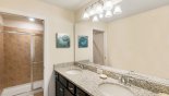 Family bathroom #3 with walk-in shower - www.iwantavilla.com is the best in Orlando vacation Townhouse rentals