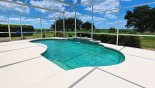View on to golf course over pool - www.iwantavilla.com is the best in Orlando vacation Villa rentals