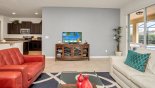 Family room with large LCD cable TV from Tahiti 2 Villa for rent in Orlando