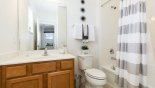 Ensuite bathroom #5 with bath & shower over from Providence rental Villa direct from owner
