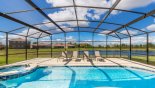 Villa rentals in Orlando, check out the Extended pool deck with 4 sun loungers