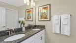 Bathroom #2 with walk-in shower, double sink and WC with this Orlando Townhouse for rent direct from owner